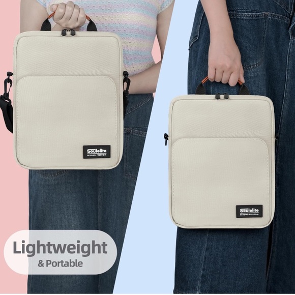 (1896) SoulElite Laptop or Tablet Sleeve Bag Creamy White Color - Picture 6 of 7